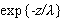 exp(-z/l)